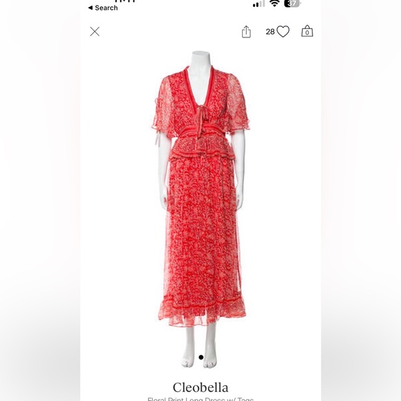 Cleobella orange maxi dress